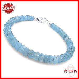Genuine Gemstone Heart Charm Bracelet Sterling Silver Custom Size Elegant